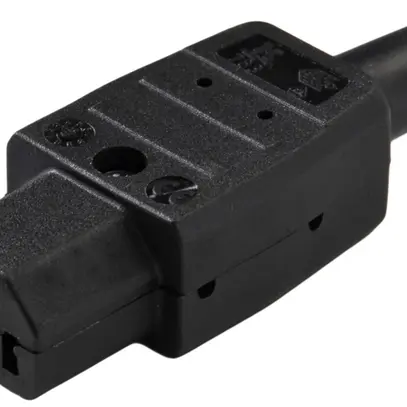 Presa d'apparecchi tipo C15 ELBRO 10A 230VAC dritto max.120°C nero IP20 