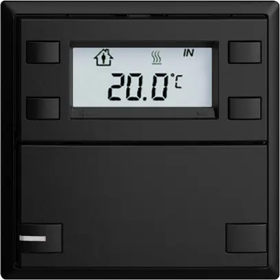 UP-RTH-Taster KNX 1-fach EDIZIOdue F schwarz, mit LED RGB 