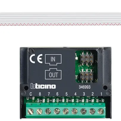 Interface Legrand Sfera New pour haut-parleur de porte, 2-fils, pour 8 touches 