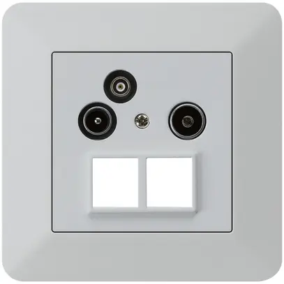 Prise pour antenne ENC R/TV/données kallysto.trend HMS 2GHz 19db gris clair 