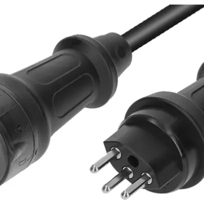 Rallonge MH T23/T23 TH55 H07RN-F3G2.5mm² GDV 20m IP55 noir 