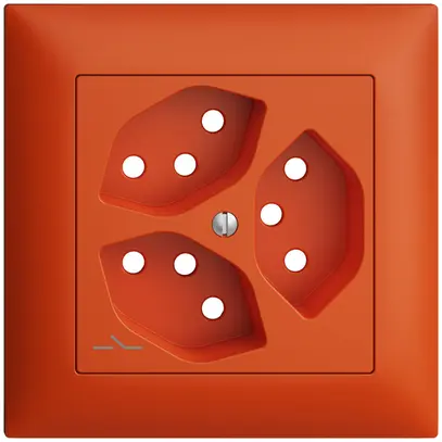 Kit frontal EDIZIOdue orange 88×88mm 3×T13/1 