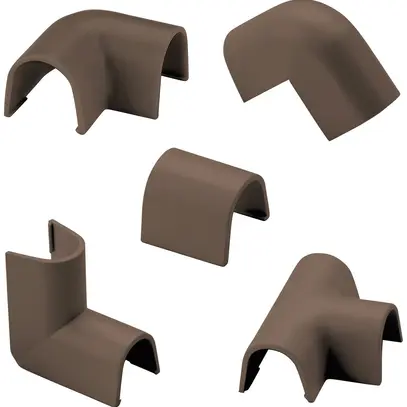 Jeu de raccords MAX HAURI cablefix pour canal mini 10mm 10 pièces brun 