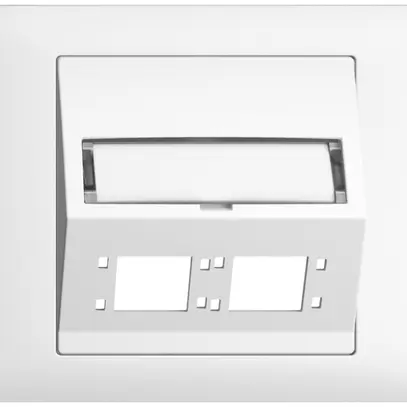 Kit montage INC EDIZIOdue BKE sortie oblique 2×R&M cat.6A/LC spécial, blanc 