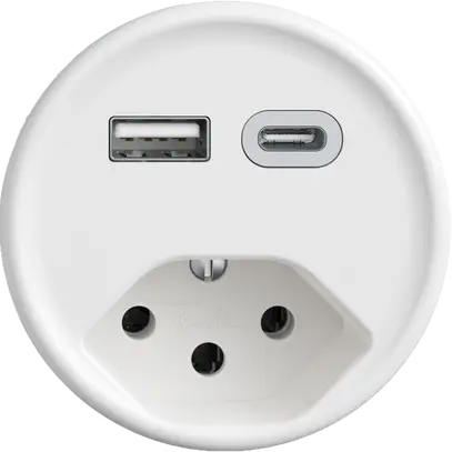 Presa di carica USB STANDARDdue SNAPFIX® USB A+C/T13 3A 230V AC bi 