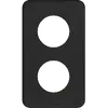 Plaque de recouvrement I-I 2×43mm noir 