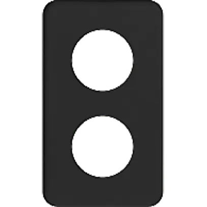 Plaque de recouvrement I-I 2×43mm noir 