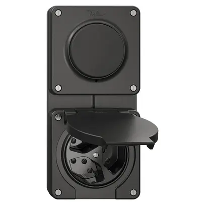 Combinaison NUP NEVO, interrupteur à poussoir schéma 3/1L + prise 3×type 13, no 