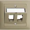 Kit montaggio INC EDIZIOdue FKE, con cappa di uscita obliqua, per 2×RJ45, sand 