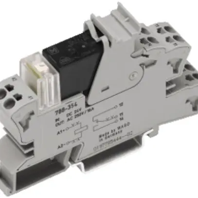 Socle à ficher avec relais WAGO 24VDC 1O+F, LED 