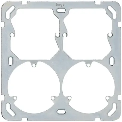Plaque de fixation Hager grd.2×2 2×52 + 2×3P 137×137 mm alu 