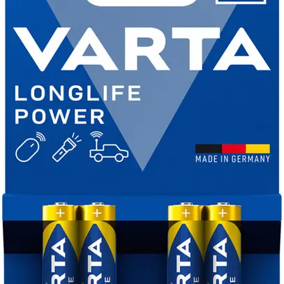 Pila alcalina VARTA Longlife Power AAA blister a 4 pezzi 