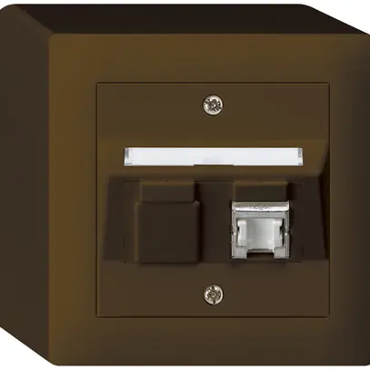 Prise AP kallysto cat.6 1RJ45/s brun 