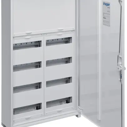 Distributeur AP Hager univers 6 rangées 96UM porte IP44 550×950×160mm 