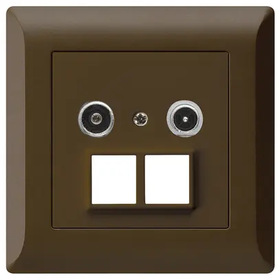 Prise multimédia ENC kallysto.line R/TV 14dB 2GHz brun 