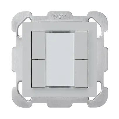 Poussoir ENC kallysto B KNX 4× s/e-link gris clair 