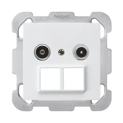 Prise multimédia ENC kallysto R/TV montage B 23dB 2GHz blanc 