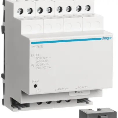 Module d'extension AMD Hager quadruple pour entrée analogique KNX 