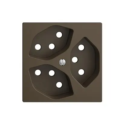 Placca frontale 3×T13 coffee EDIZIOdue 