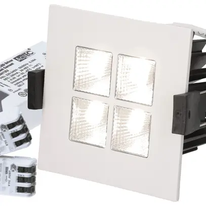 Spot LED INS MH maxLUCE SQUARE-4 11W 950lm 3000K  REG 80×80mm bianco 45° 