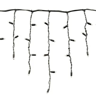 Lichtvorhang MK Ice Lite 114 3×0.5m 230V 114 LED warmweiss, Kabel schwarz, IP67 