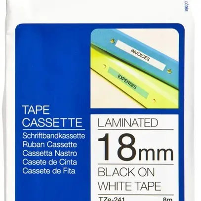 Schriftbandkassette Brother TZe-241 18mm×8m, weiss/schwarz 
