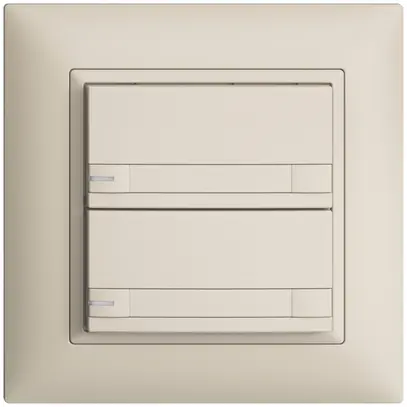 Pulsante INC KNX 2×EDIZIOdue colore crema RGB con LED con inserto carta 