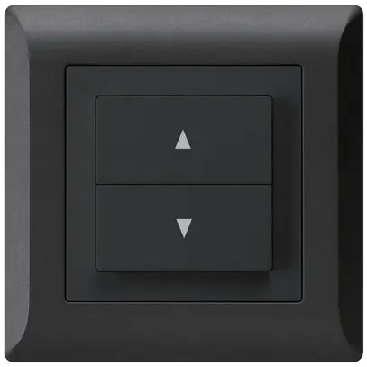 Poussoir pour stores ENC kallysto.line noir avec 2 touches bornes enfichables 