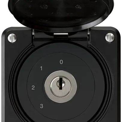 Interruttore a chiave INC robusto IP55 con copertura S5/1P nero 