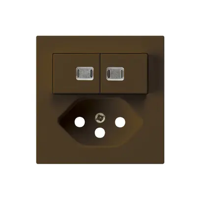 Kit front. kallysto 60×60 brun avec 2 lentilles pour combinaison S1/T13 