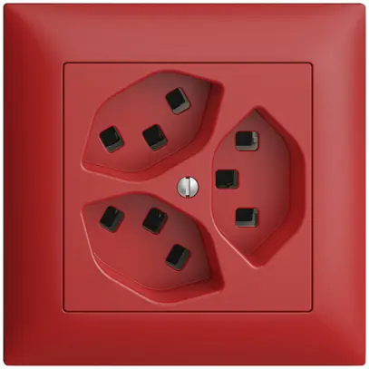 Presa INC 3×T23 16A EDIZIOdue berry, con morsetti innest. 