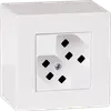 AP-Steckdose ATO 2×T23 weiss Gr.I 
