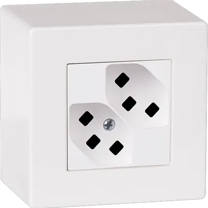 Presa AP ATO 2×T23 bianco grd.I 