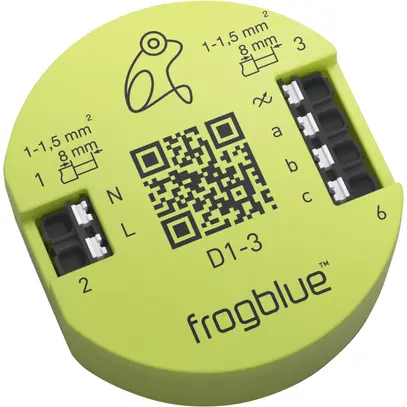 Attuatore-variatore RF INS frogblue frogDim1-3, 1-canale 230V 300W, 3 entrate 