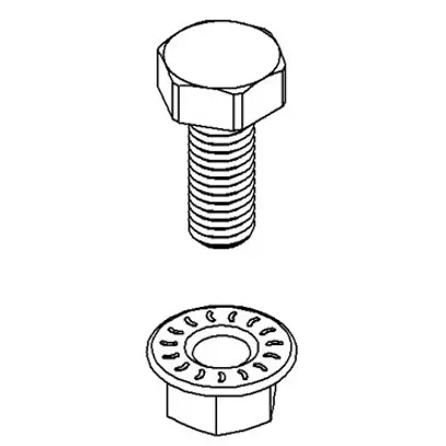 Vis à tête hexagonale M10×25mm galvanisée 
