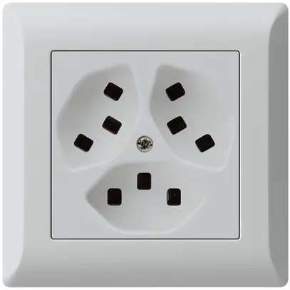 Presa INC Hager kallysto.line 3×T23 C grigio chiaro 