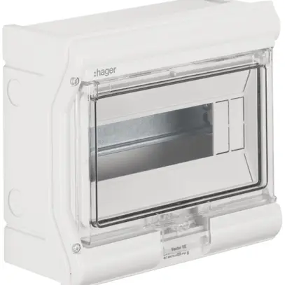 Quadro di distribuzione AP Hager vector 1 fila 10UM IP65 237×210×114mm 