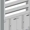 Coffret de distribution AP Hager ABT 2 places pour compteur 3-rangées 506×1219mm 