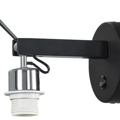 Applique SLV FENDA Switch E27 40W Ø120×215mm noir 
