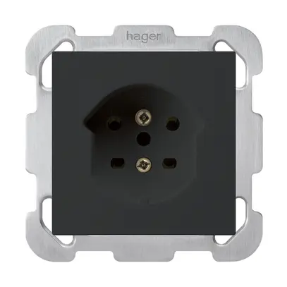 Presa INC kallysto T15 nero morsetti a vite con piastra di fissaggio 