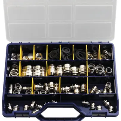 Valigia di assortimento AGRO per pressacavo ottone 