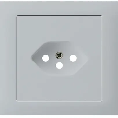 Kit frontale INS Hager kallysto per presa G3 1×T13 telaio innesto grigio chiaro 