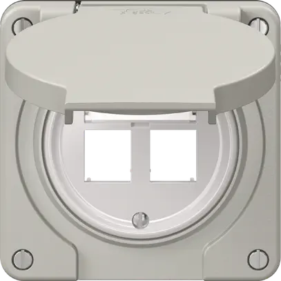 Kit de montage Feller freenet N.CO, pour sortie droite, double, gris clair 