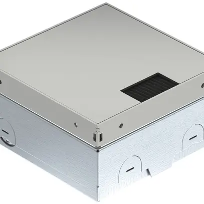 Boîte de sol Bettermann UDHOME-ONE, couv.brossé p.2 appareil.a.réglette à brosse 