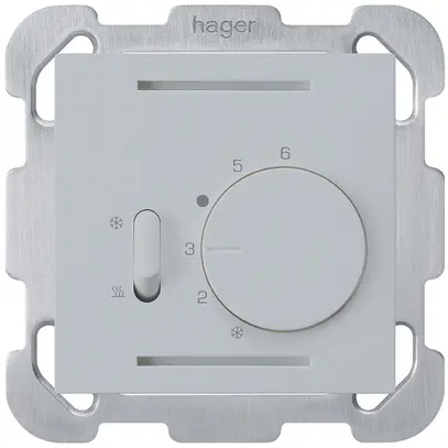 Termostato INC Hager kallysto B, con interr.di riscald./raffred., grigio chiaro 