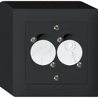 Kit di montaggio AP per 2 XLR kallysto nero 