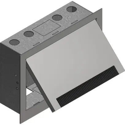 Boîte murale Woertz acier-chrome, 250×180×85mm 