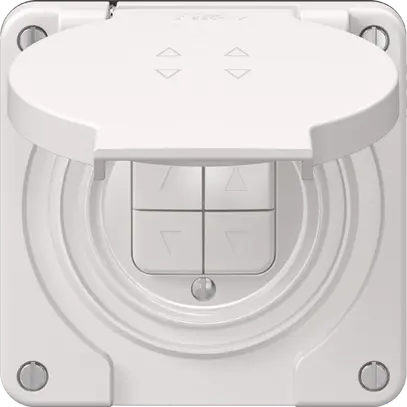 Interruttore per tapparelle NEVO N.CO, 2-canale, profondità 18 mm, 87×87 mm, bi 