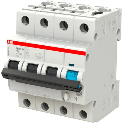 Disjoncteur différentiel ABB FS463M SMISSLINE CL C-25A/30mA 3LN 10kA type A 