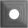 Kit frontale EDIZIOdue 0-1-0-1 88×88mm grigio scuro, per interruttore rotativo 